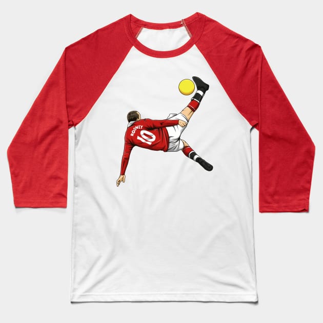 Wayne Rooney Baseball T-Shirt by Aldduardo